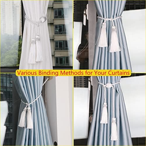 2 Pack Curtain Tiebacks with Tassel, Decorative Curtain Holdback - Image 5