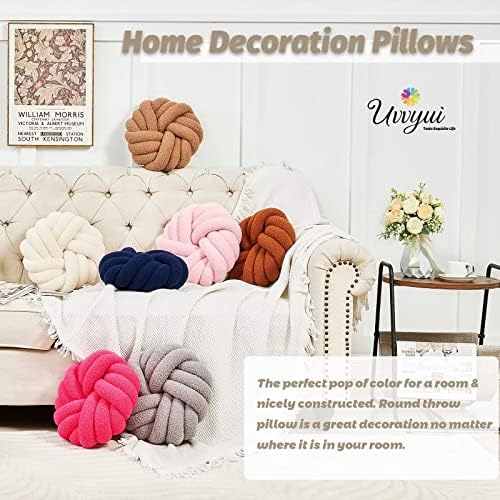Knot Pillows, 14 Inch Decorative Throw Pillows Round Pillows Cushion, Soft - Image 4