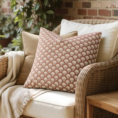 MIULEE Floral Print Decorative Pillow Covers 18x18 - Image 4