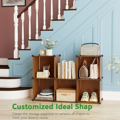 C&AHOME 6-Cube Storage Organizer Cube Shelf Closet Storage Bookcase - Image 4