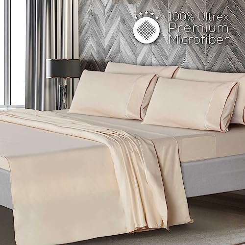 Mueller Ultratemp Bed Sheets Set, Super Soft, 6 Piece California King Sheet Sets - Image 3