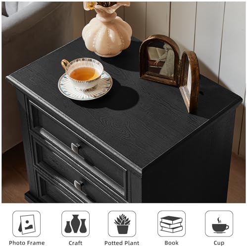 3-Drawer Farmhouse Nightstand - Image 6