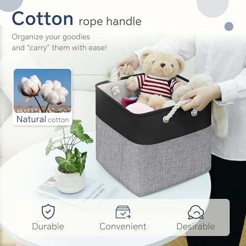 11 inch Cube Storage Bin with Handles 6 Pack - Image 5