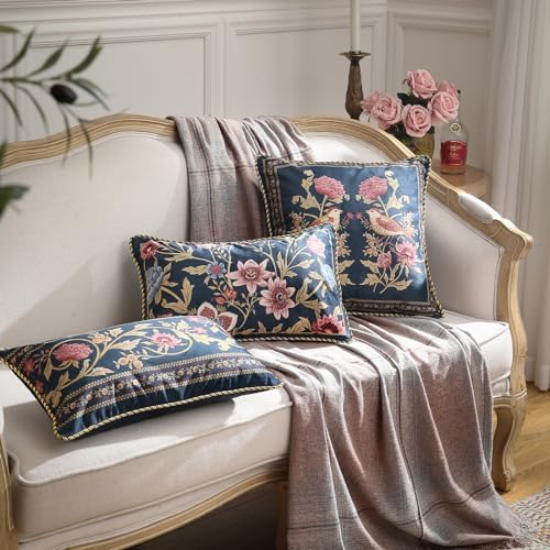 patdrea Designer Velvet Vintage Lumbar Pillow Cover - Image 6