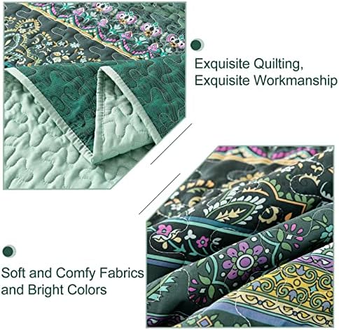 WONGS BEDDING Boho Quilts Queen Size, 3 Pieces Bedspread Bedding Set - Image 5