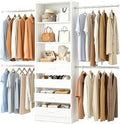 Aheaplus Closet System, 3.4-7FT Wood Closet Organizer by Aheaplus