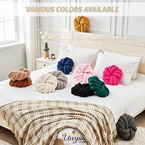 Knot Pillows, 14 Inch Decorative Throw Pillows Round Pillows Cushion, Soft - Image 6