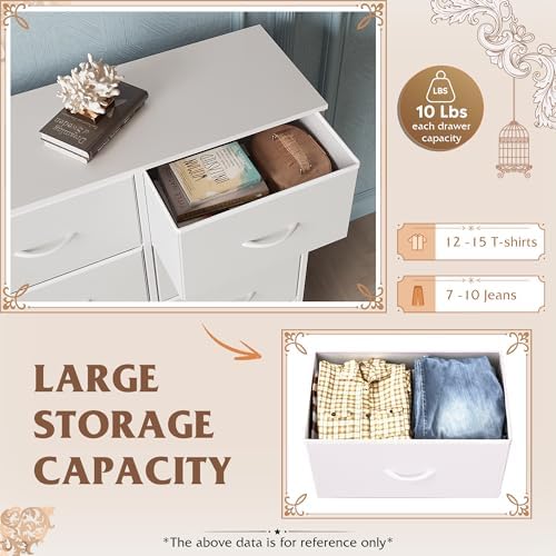 WLIVE Dresser for Bedroom with 6 Drawers - Image 4