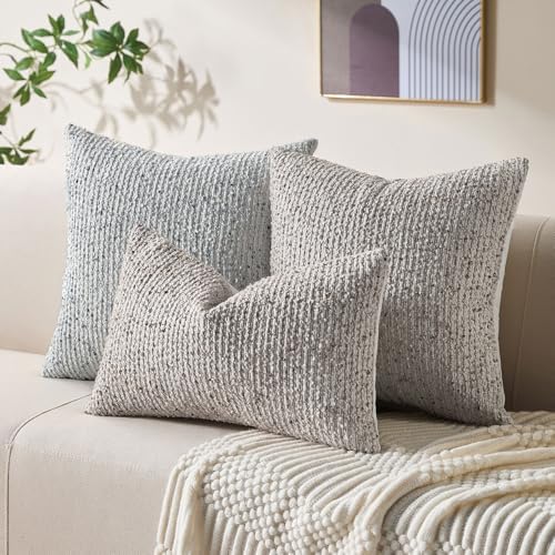 Soft Wool Decorative Throw Pillow Covers 16x16 Blue SY011C16 - Image 4