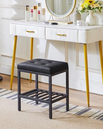 IBUYKE Rectangular Makeup Stool, PU Seat Vanity Chair - Image 4