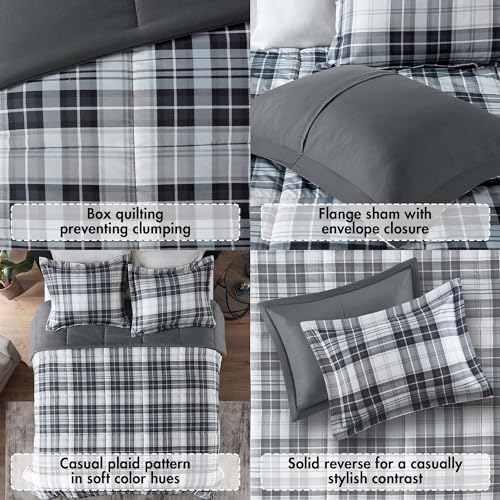 Madison Park Plaid Twin Comforter Set - Image 2