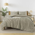 Andency Oatmeal Twin Comforter Set, 2 Pieces Boho Bedding Set by Andency