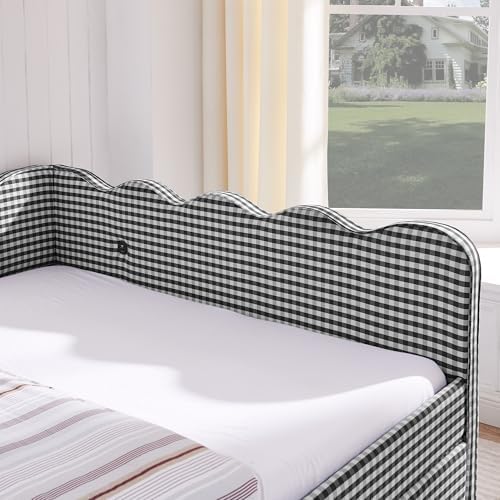 KEIKI Queen Gingham Upholstered Daybed - Image 6