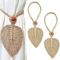 2-Pack Bohemian Cotton Leaf Curtain Tiebacks by Unknown