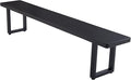 Black Bench Wooden Bench with Metal Legs Suitable for Dining Room Living Room Office Conference Room Indoor Stool Multiple （62.99in）