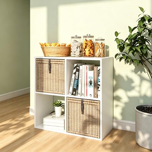 4 Cube Shelf with Anti-Tipping Kits + Reversible Open Back Bookcase - Image 5