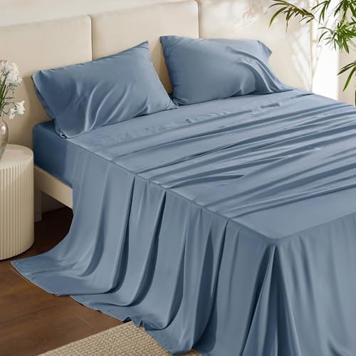 Bedsure PureWoven 100% Rayon Derived from Bamboo, King Size Sheets Set by BEDSURE