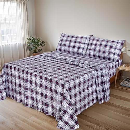 RUVANTI 100% Cotton Percale King Sheets, King Size Sheets Set - Image 2