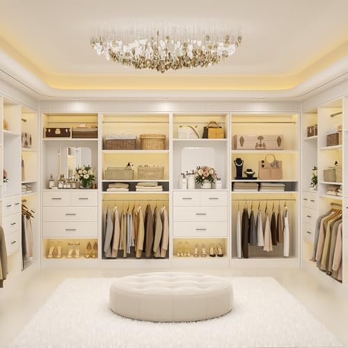 Unikito 61" Closet System, Heavy Duty Wood Closet Organizer - Image 5