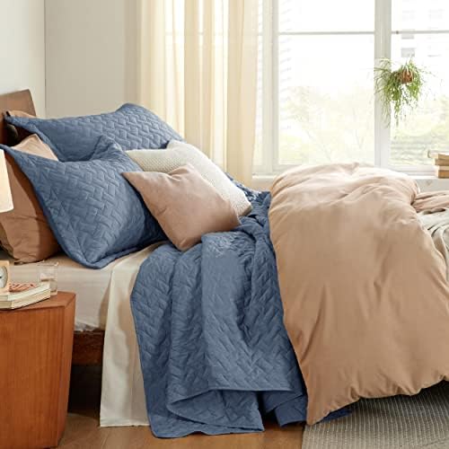 Bedsure Cal King Quilt, Lightweight Comforter Set, Mineral Blue Bedspread - Image 4