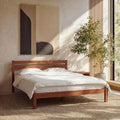 Twin Bed Frame with Headboard Classic Wood Platform, Noise Free, Under Bed by LIFEMENT