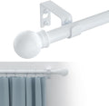 GXOACKJ Curtain Rods for windows 66-120 inch, 5/8 inch Decorative White by GXOACKJ