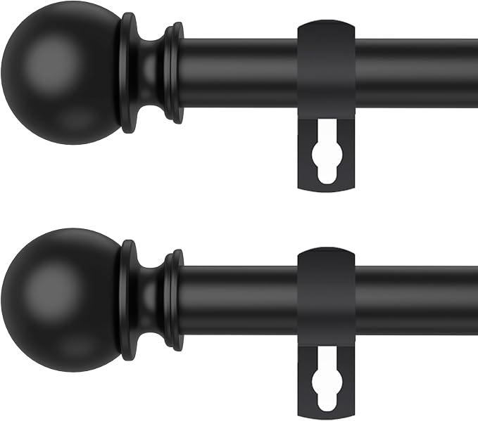 Curtain Rod Set for Windows 28 to 60 Inch by Poskena