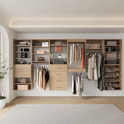 Medium Double Hanging Closet Unit, Modular Closet System, Wood Closet System - Image 3
