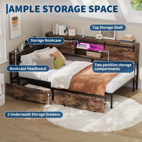 Twin Size Corner Bed Frame - Image 6