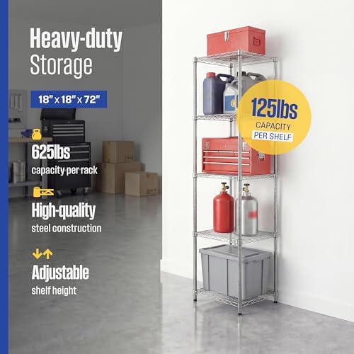 SafeRacks 5-Tier NSF Wire Shelving Unit - Image 4