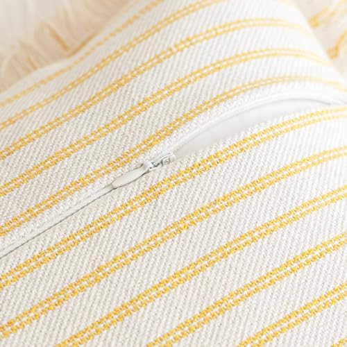 YEENAASY Throw Pillow Covers 20x20 Boho Striped Pillow Cases - Image 3
