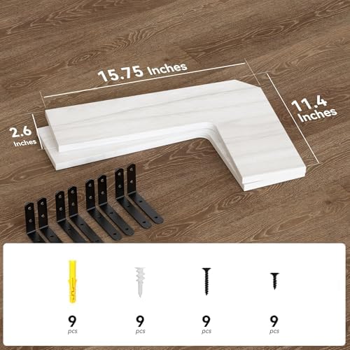 Floating Corner Shelves for Wall, Corner Wall Mounted Shelf for Home Décor - Image 3