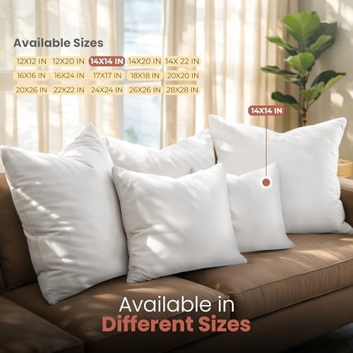 Utopia Bedding 14x14 Pillow Inserts, 2 Pack - Image 6