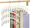 Volnamal Legging Organizer for Closet, 4 Pack Metal Yoga Pants Hangers by Volnamal