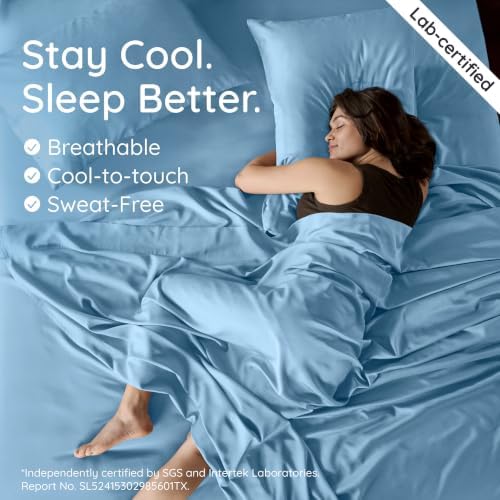 Bambaw 100% Viscose Derived from Bamboo Sheets Set Queen - Image 3