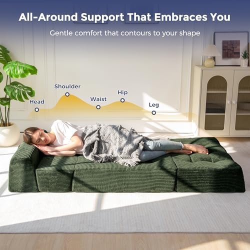 MAXYOYO Folding Sofa Bed, 8-Inch Fold-Out Chair Bed - Image 4