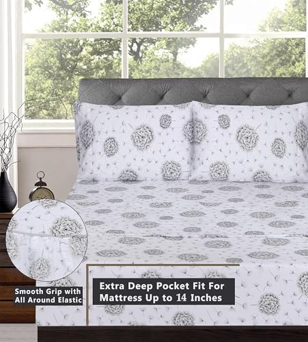 RUVANTI 100% Cotton California King Sheets, Percale Sheet Set - Image 4