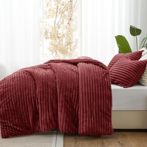 BEDELITE Fleece California King Comforter Set, Fluffy Bed Set - Image 2