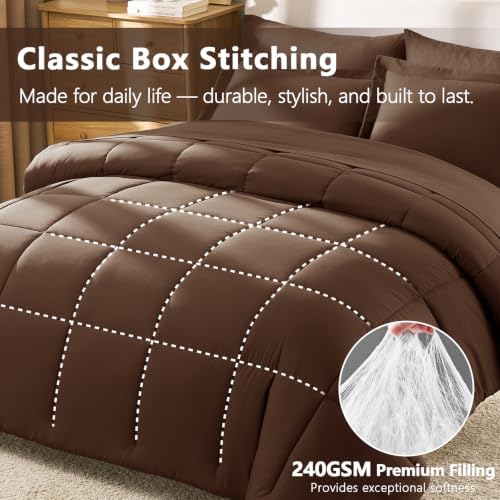 CozyLux Twin Comforter Set, 5-Piece Bed in a Bag - Image 4