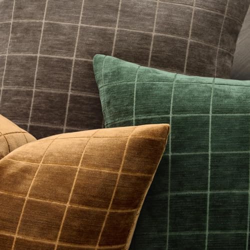 MIULEE Christmas Moss Green Plaid Euro Throw Pillow Covers - Image 6