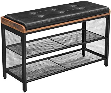 VASAGLE Shoe Bench, Padded Storage Bench by VASAGLEbySONGMICSHOME