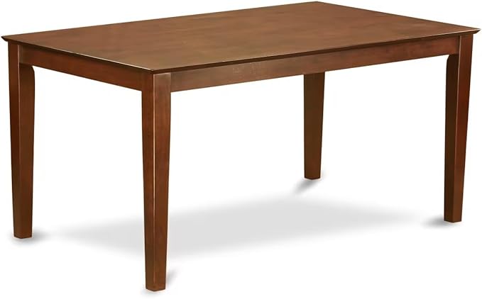 East West Furniture CAML7-MAH-LC 7 Piece Dining Room Table Set Consist of a Rectangle Wooden Table and 6 Faux Leather Kitchen Dining Chairs, 36x60 Inch, Mahogany
