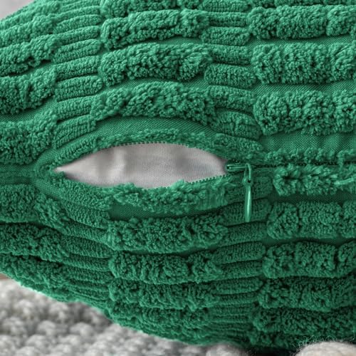 MIULEE Christmas Corduroy Decorative Pillow Covers 20x20 Green Pack of 2 - Image 5