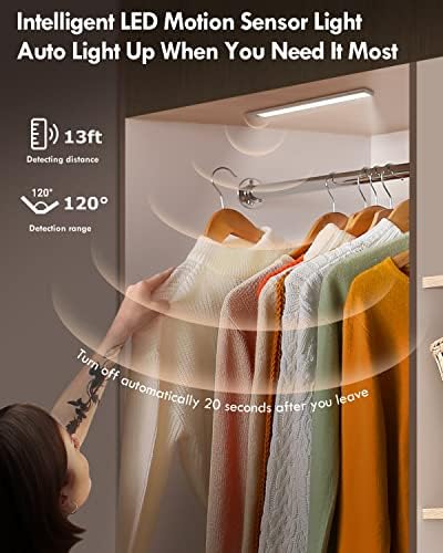BLS LED Closet Lights, 52LED Motion Sensor Light Indoor, Under Cabinet Lights - Image 4