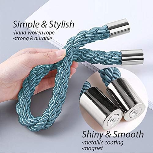 NICEEC 2 Pack Strong Magnetic Curtain Tiebacks Modern Simple Style Drape Tie - Image 3