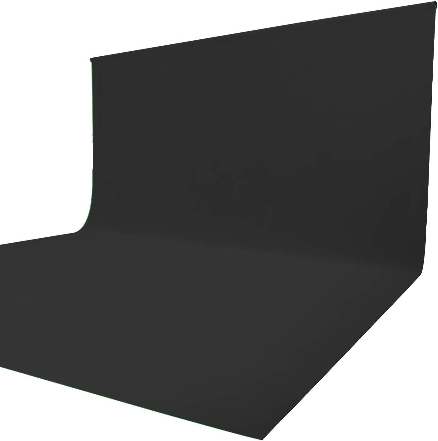 ISSUNTEX 5X7 ft Background Muslin Backdrop, Photo Studio, Collapsible High Density Screen for Video Photography and Television-Black