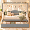 Merax Twin Canopy Daybed with 2 Drawers, Wooden Frame by Merax