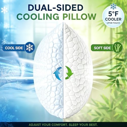 Cooling Pillow Camping Size 1 Pack, Adjustable Bed Pillows - Image 3