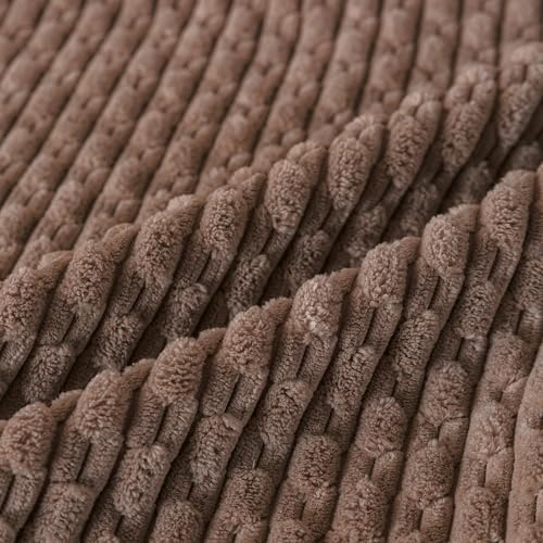 Set of 4 Light Brown Decorative Throw Pillow Covers 26x26 Inch Corduroy Pillow - Image 4