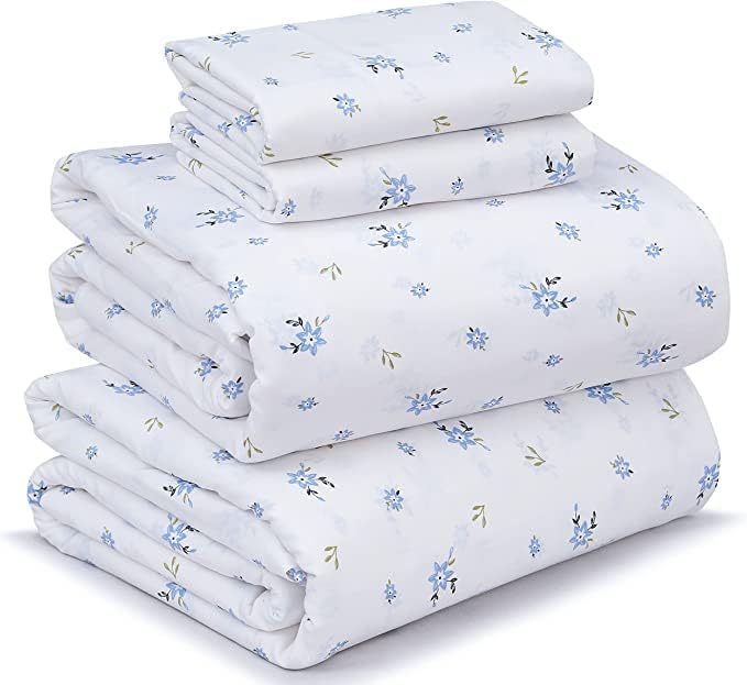 RUVANTI 100% Cotton California King Sheets, Percale Sheet Set by Ruvanti